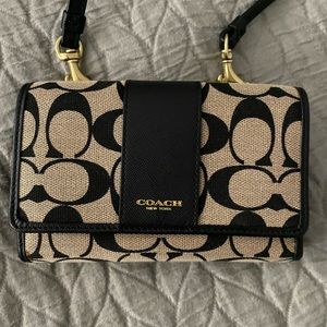 Coach “Signature C” Wallet with Purse Strap